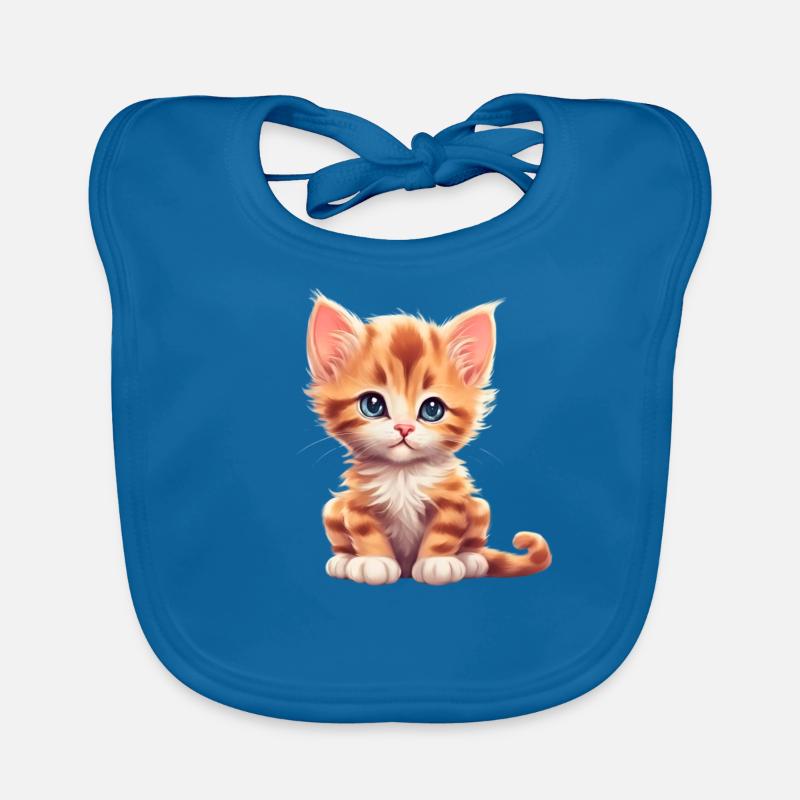 Petit chaton mignon Bavoir bio Bébé