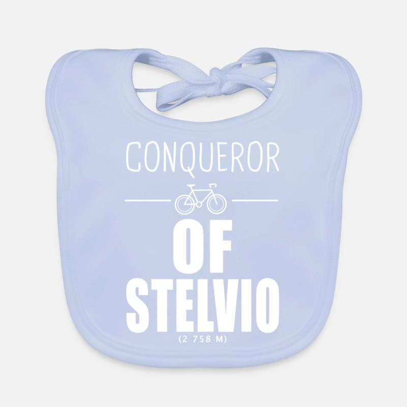 Conquérant du Stelvio cycliste Alpes Bavoir bio Bébé