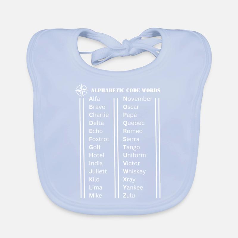 Mots de code de l’alphabet Bavoir bio Bébé