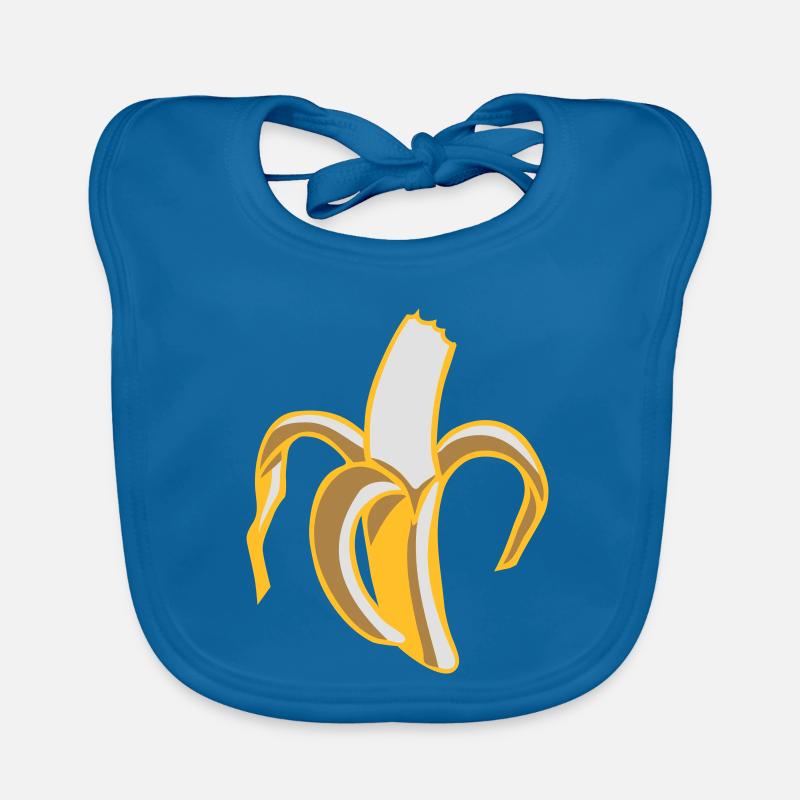 une banane à moitié mangée Bavoir bio Bébé