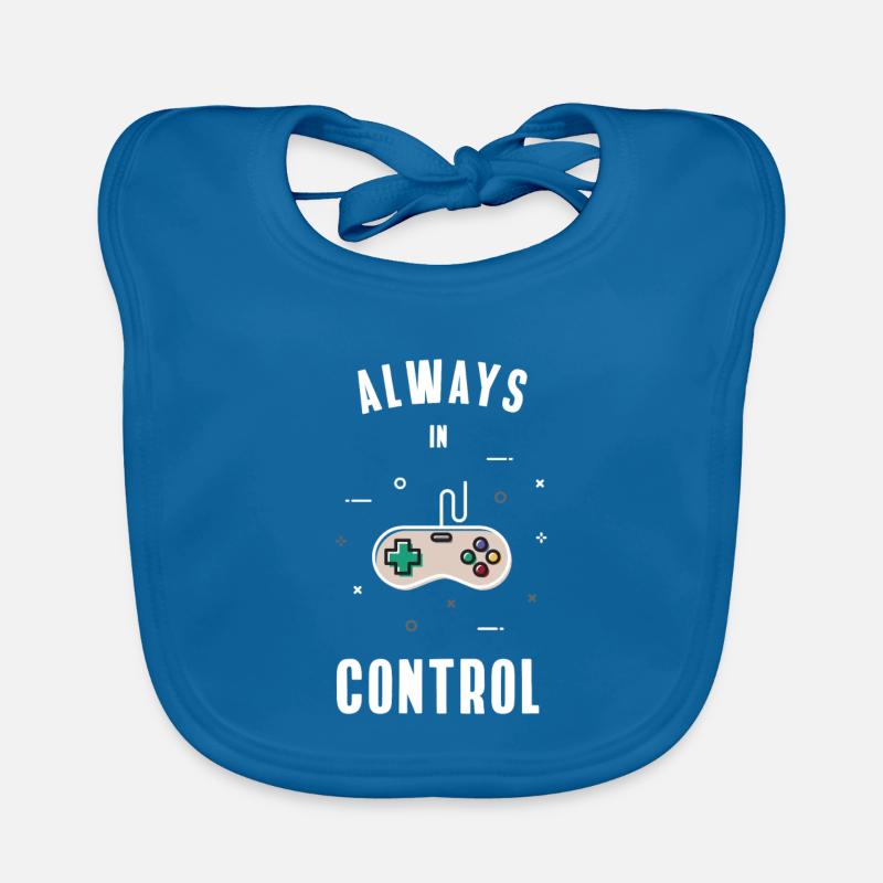 controller game retro computer play pc nerd gaming Organic Baby Bibs