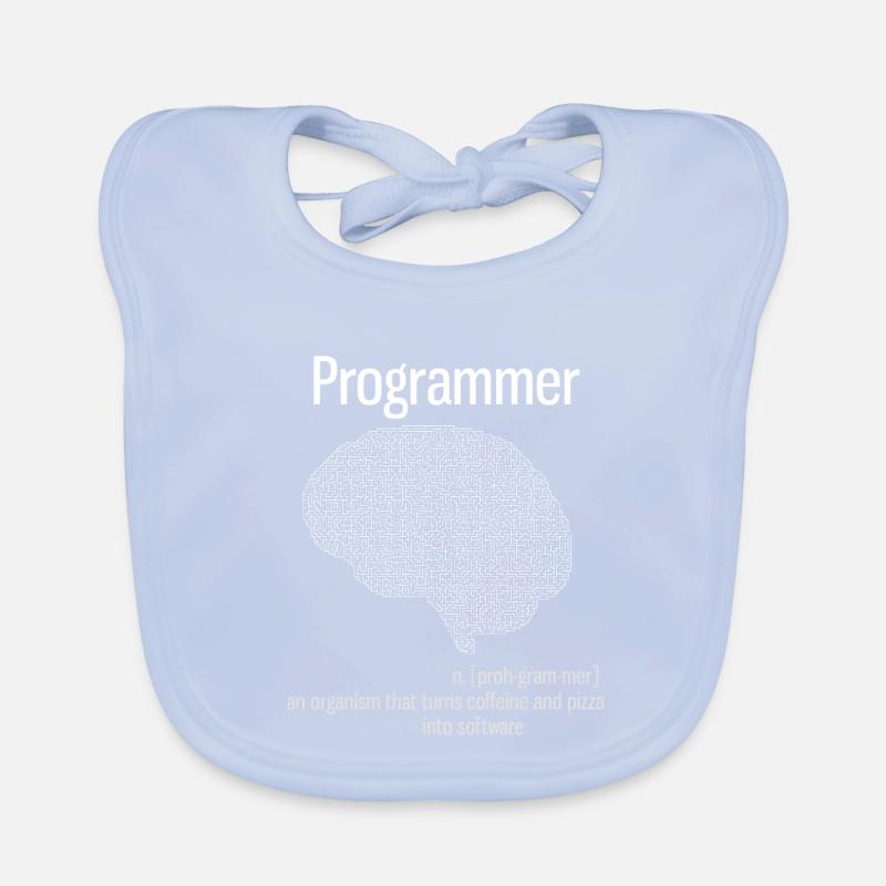Programmeur cerveau PC ordinateur définition pizza lo Bavoir bio Bébé