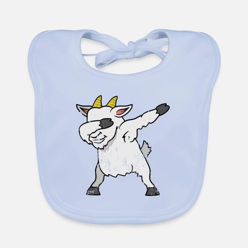 Retro Vintage Grunge Style Dabbing Dab Goat Organic Baby Bibs