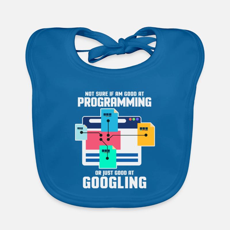 Programmer Programming IT Computer Gift Organic Baby Bibs