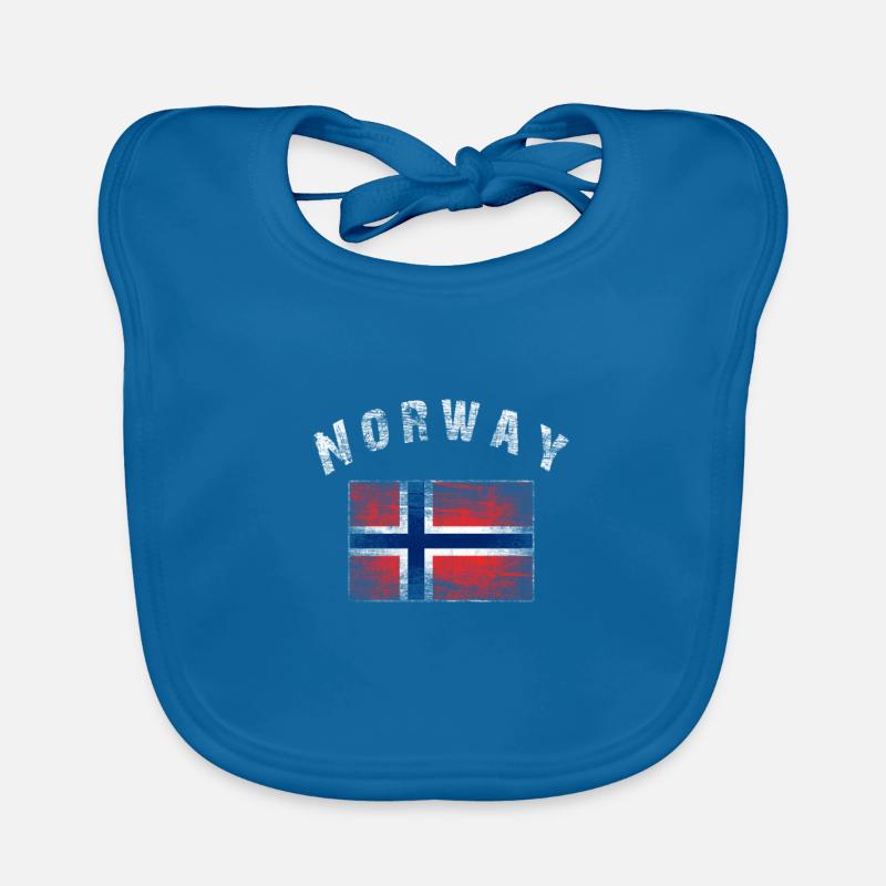 Norway Norwegian flag - design Organic Baby Bibs