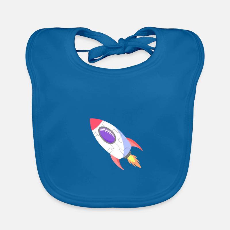 Space Rocket Pop Comic Bavoir bio Bébé