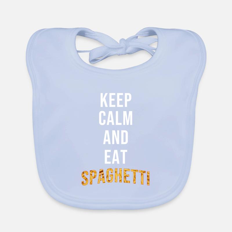 Keep Calm Eat Spaghetti Baby Bio-Lätzchen