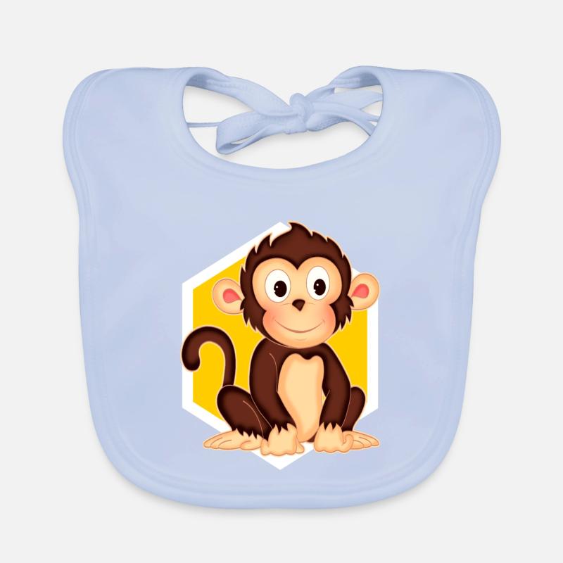 Kleines Äffchen Baby Bio-Lätzchen