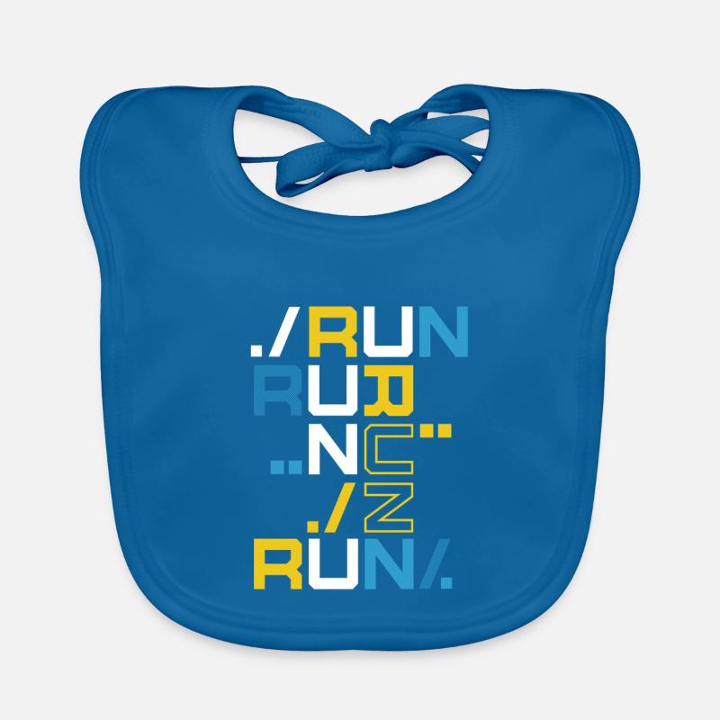 Chemise Run Run Run - Bavoir bio Bébé - bleu paon