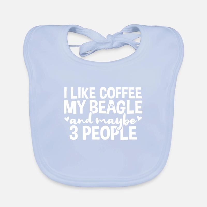 Beagle Coffee Drinkers Organic Baby Bibs