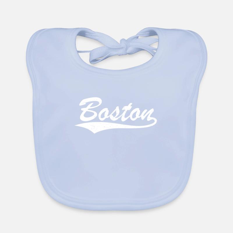 Boston Script Vintage Logo Baby Bio-Lätzchen