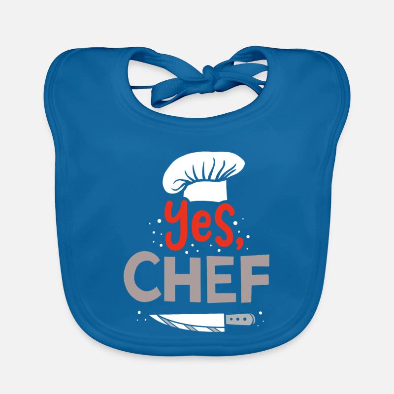 Chef cuisinier - Bavoir bio Bébé - bleu paon