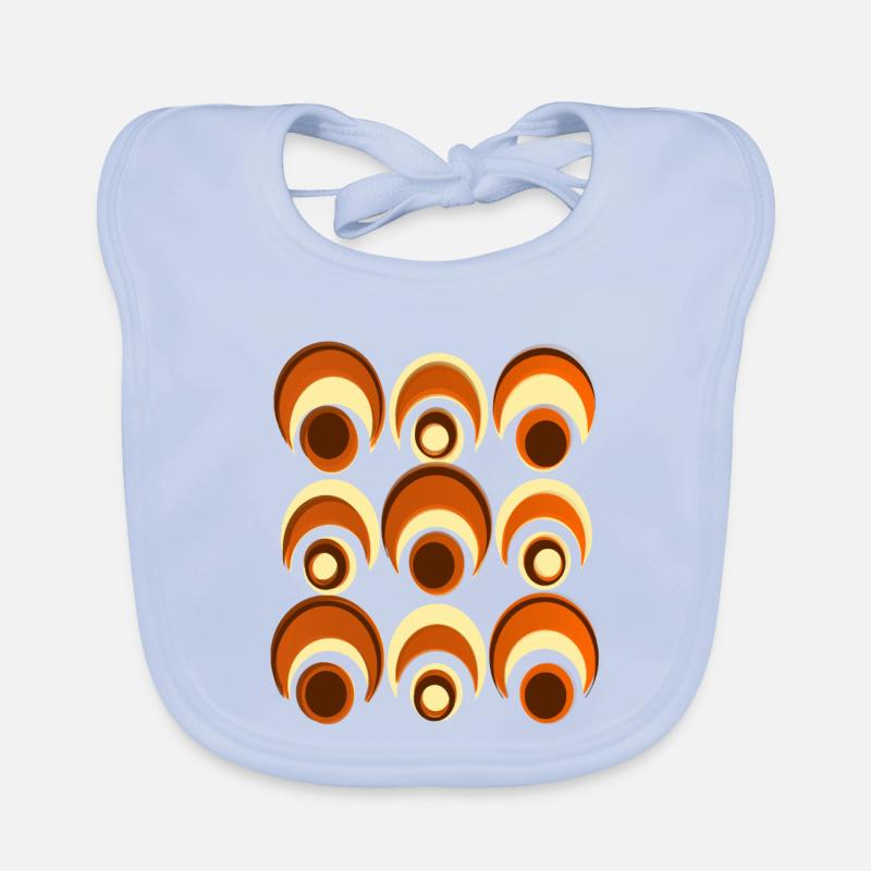 60s 70s Retro Pattern Circle Style Pattern Bavoir bio Bébé