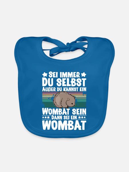 Wombat - Baby Bio-Lätzchen - Pfauenblau