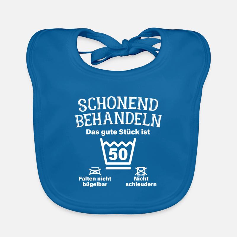 Schonend Behandeln Fünfzig Geschenk 50. Geburtstag Baby Bio-Lätzchen