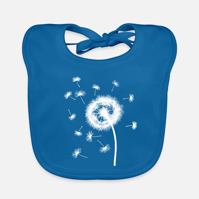 Pissenlit - Bavoir bio Bébé - bleu paon