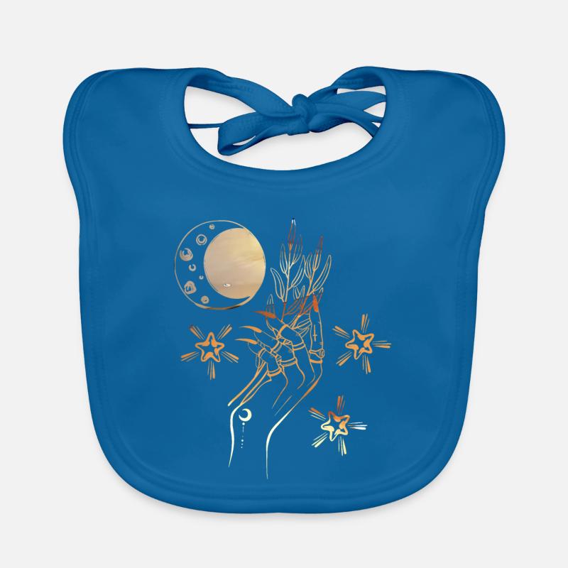 Witch Hand Magic Power Mystic amber Organic Baby Bibs