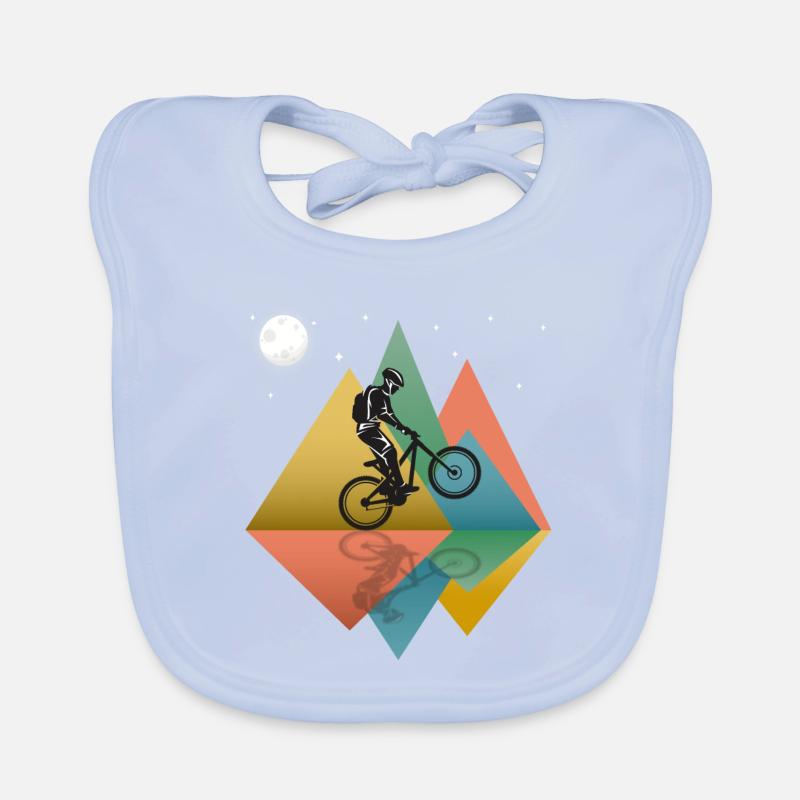 Mountain Biking Retro Organic Baby Bibs