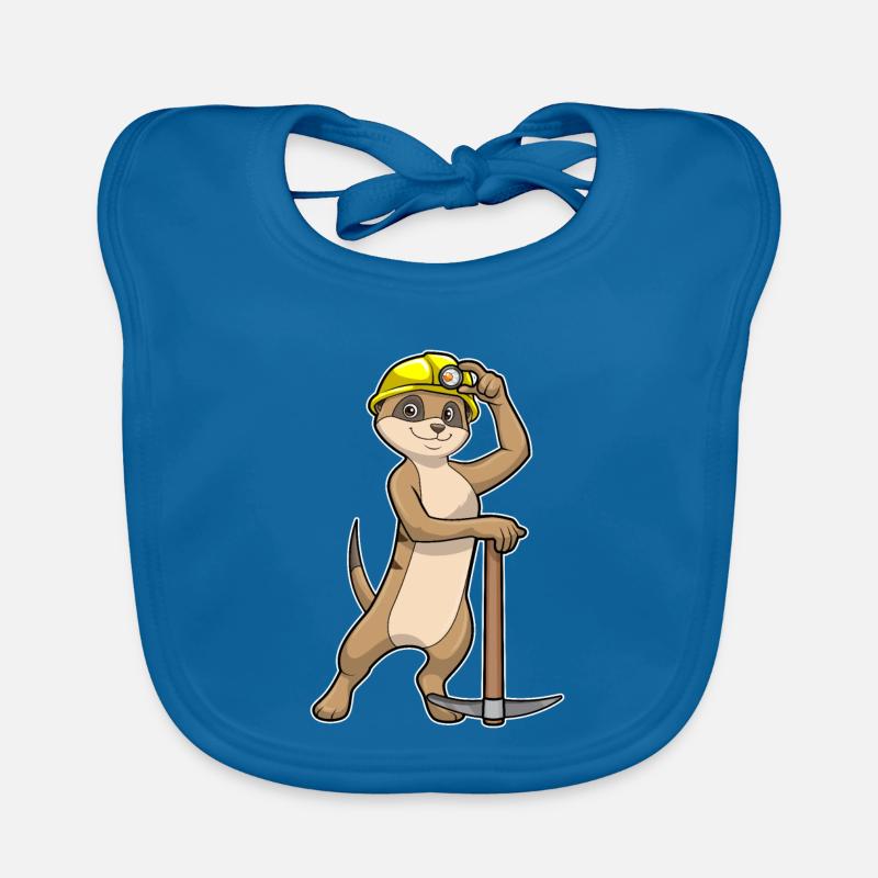 Suricate comme mineur avec pioche Bavoir bio Bébé