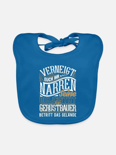 Gerüstbauer - Baby Bio-Lätzchen - Pfauenblau