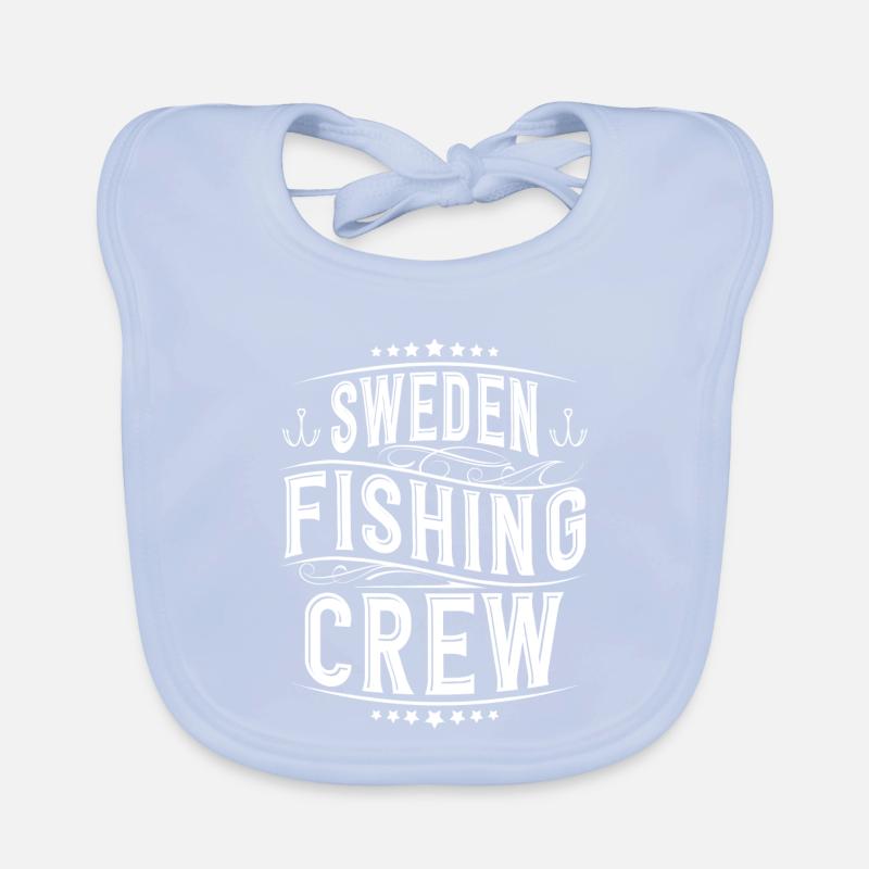 Équipe d’équipage de pêche de pêcheur de Suède Bavoir bio Bébé