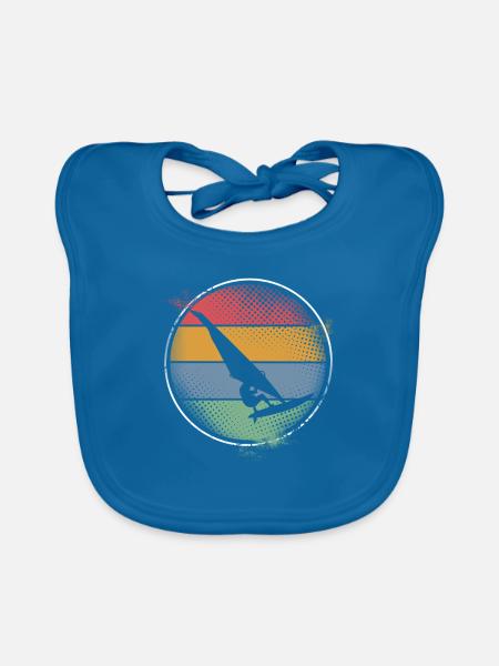 Surfer Surfen - Baby Bio-Lätzchen - Pfauenblau