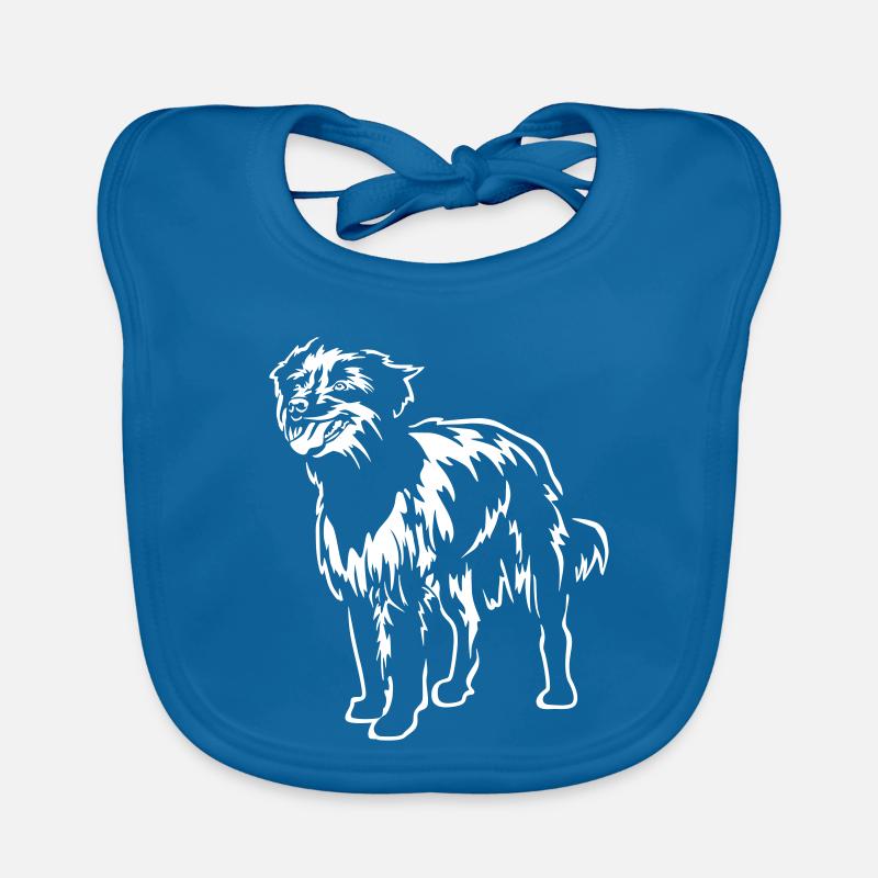 Berger des Pyrénées « Black Edition » - Bavoir bio Bébé - bleu paon