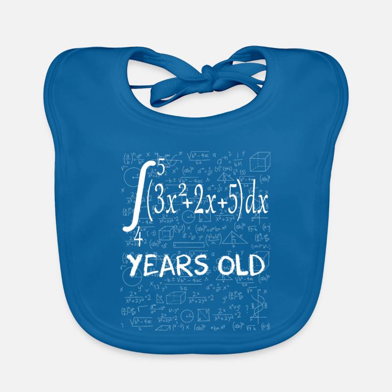 75th birthday 75 years mathematical integral Organic Baby Bibs