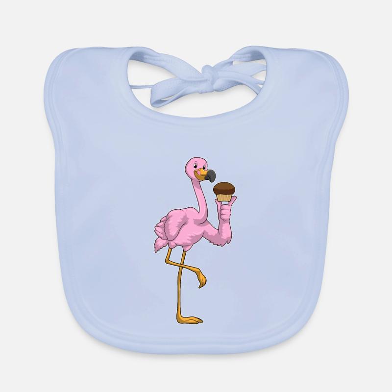 Flamingo Muffin Organic Baby Bibs