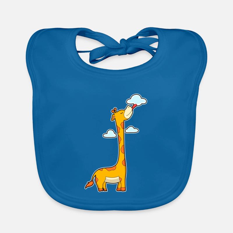 Girafe avec des nuages Bavoir bio Bébé