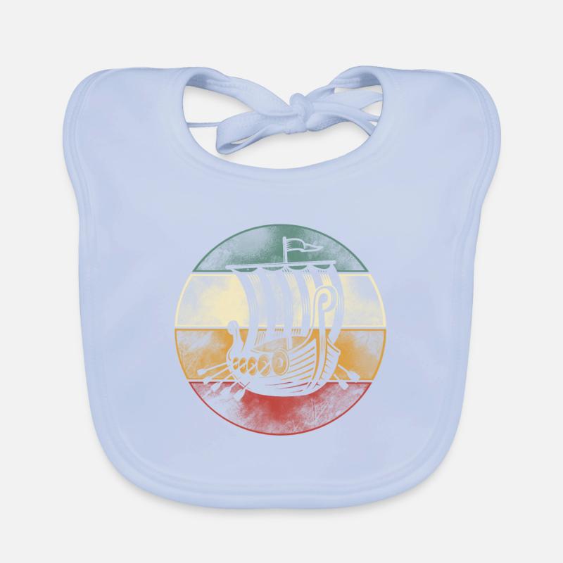 Wikinger Boot, Drachenboot Langschiff Baby Bio-Lätzchen