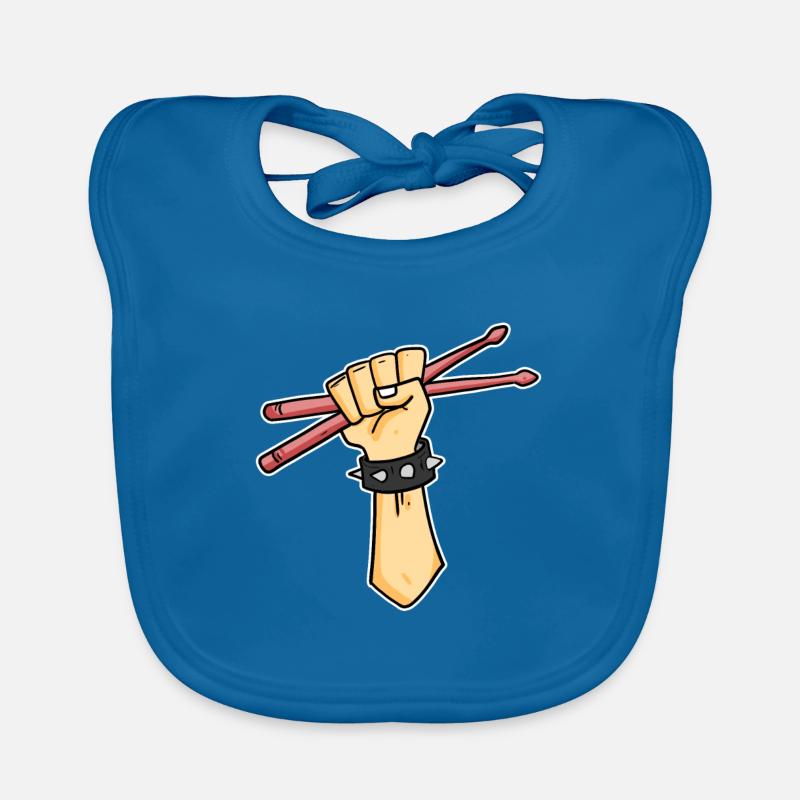 Drummer Schlagzeuger Drummer Sticks Organic Baby Bibs
