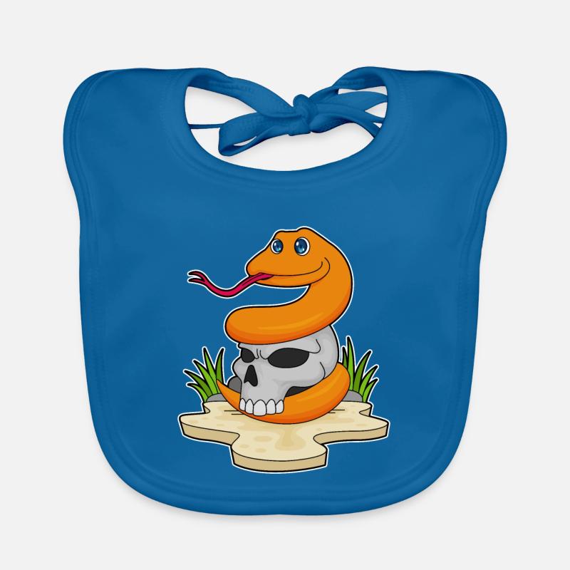 Crâne de serpent Bavoir bio Bébé
