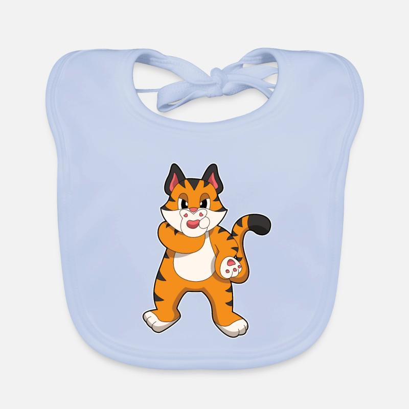 Tiger still Baby Bio-Lätzchen