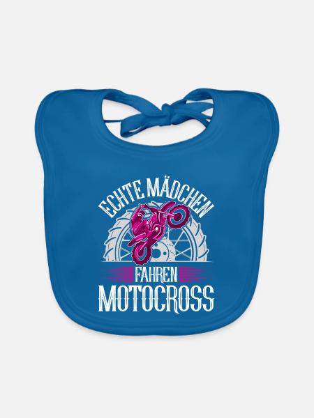 Motocross - Baby Bio-Lätzchen - Pfauenblau