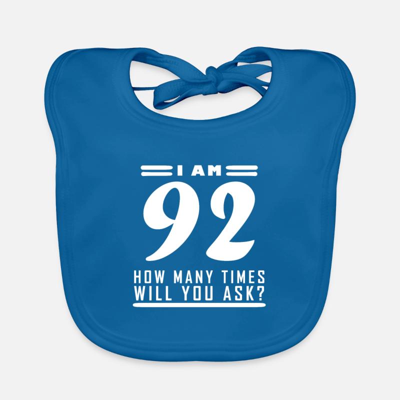 Ich bin 92 – 92. Geburtstag Geschenk Baby Bio-Lätzchen
