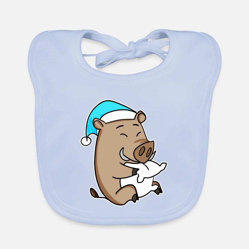 Sanglier Bébé Cochon Bavoir bio Bébé