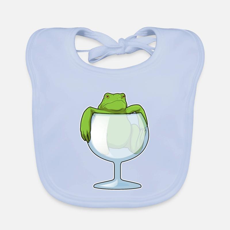 Frosch Weinglas Baby Bio-Lätzchen
