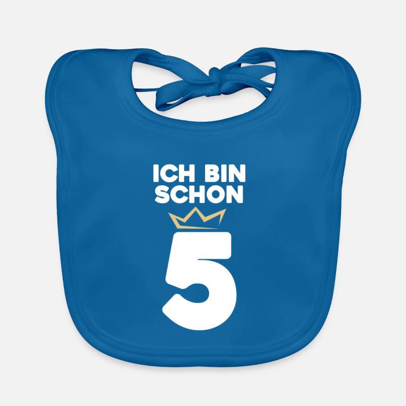 Ich bin schon 5 mit Krone Baby Bio-Lätzchen