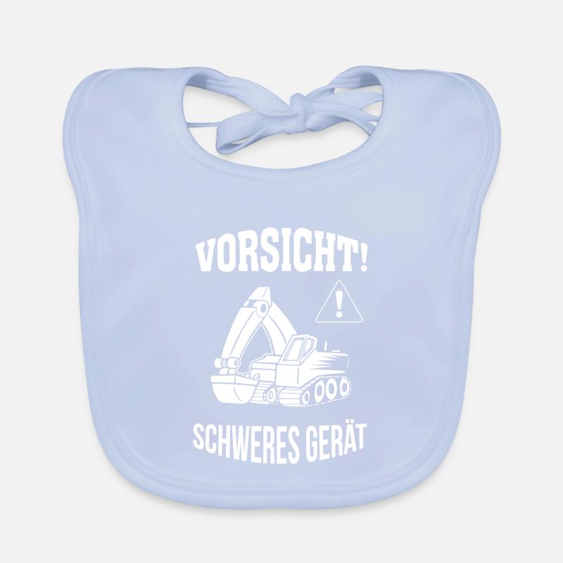 Bagger Baggerfahrer Baugeräteführer Schweres Gerät Baby Bio-Lätzchen