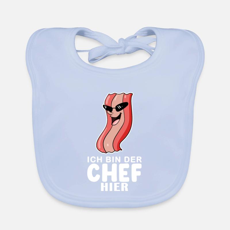 Baby Junge Lustiger Spruch Chef Baby Bio-Lätzchen