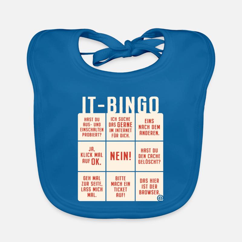 IT Support Bingo Service Desk IT Helpdesk Sysadmin Baby Bio-Lätzchen