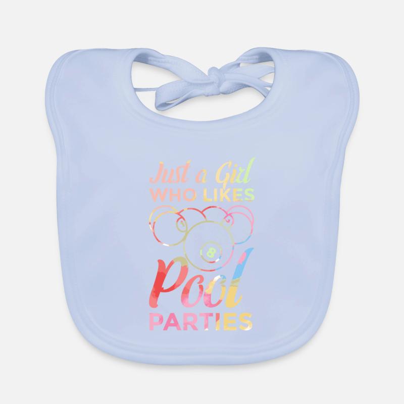 Poolbillard Mädchen Baby Bio-Lätzchen