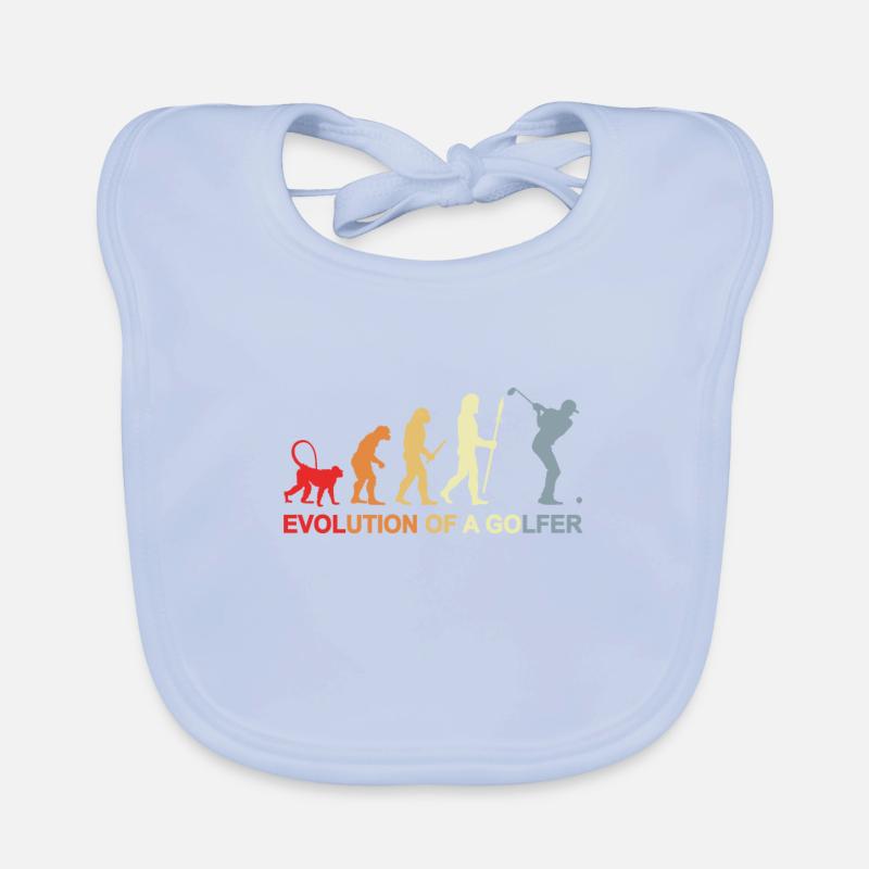 Golfer Evolution Baby Bio-Lätzchen