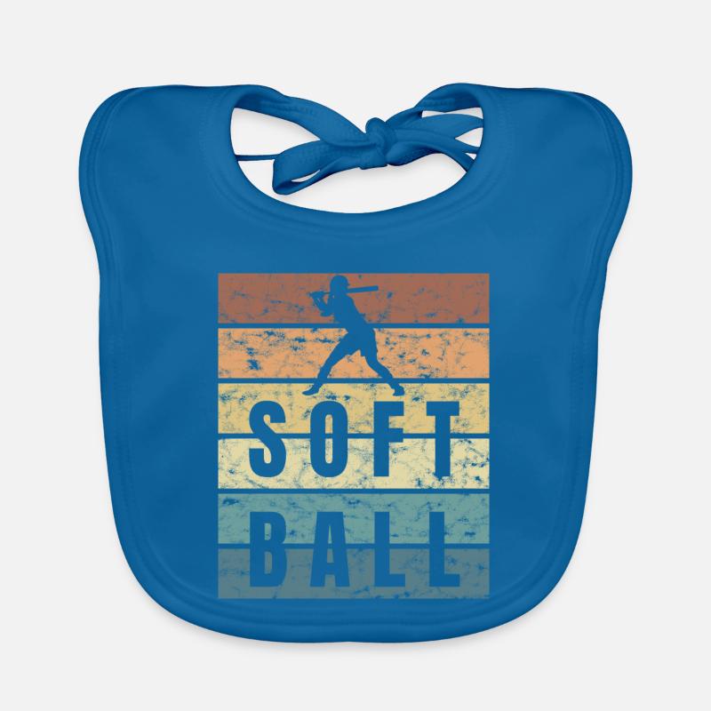 Softball Baseball Schläger Pitcher Catcher America Baby Bio-Lätzchen