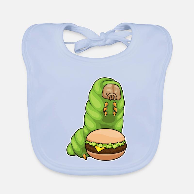 Caterpillar Cheeseburger Bavoir bio Bébé