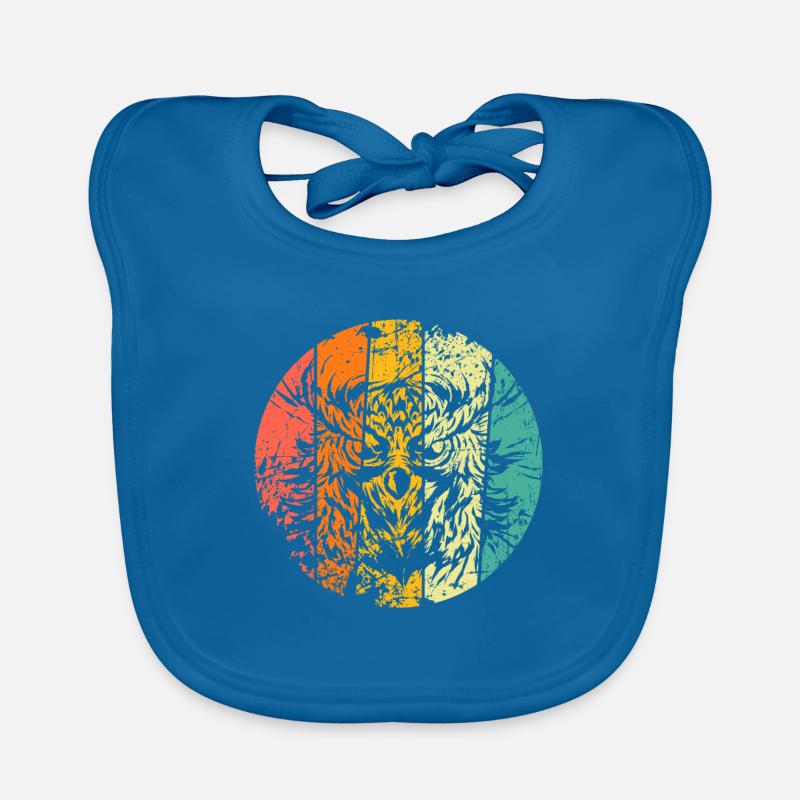 Owl Eagle Owl retro Organic Baby Bibs