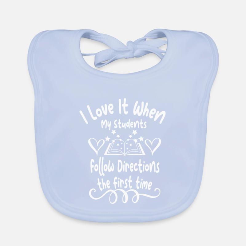 Students follow instructions the first time Organic Baby Bibs