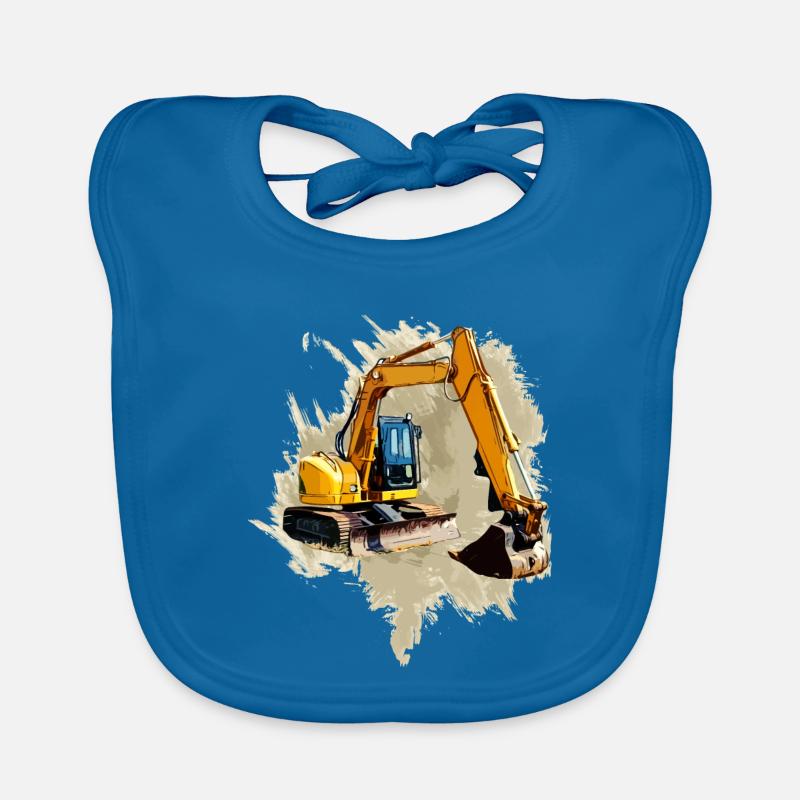 Schaufel-Bagger Baby Bio-Lätzchen