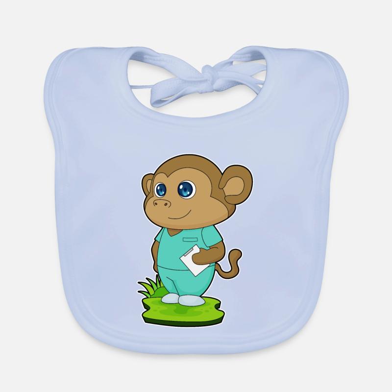 Infirmière Singe Bavoir bio Bébé